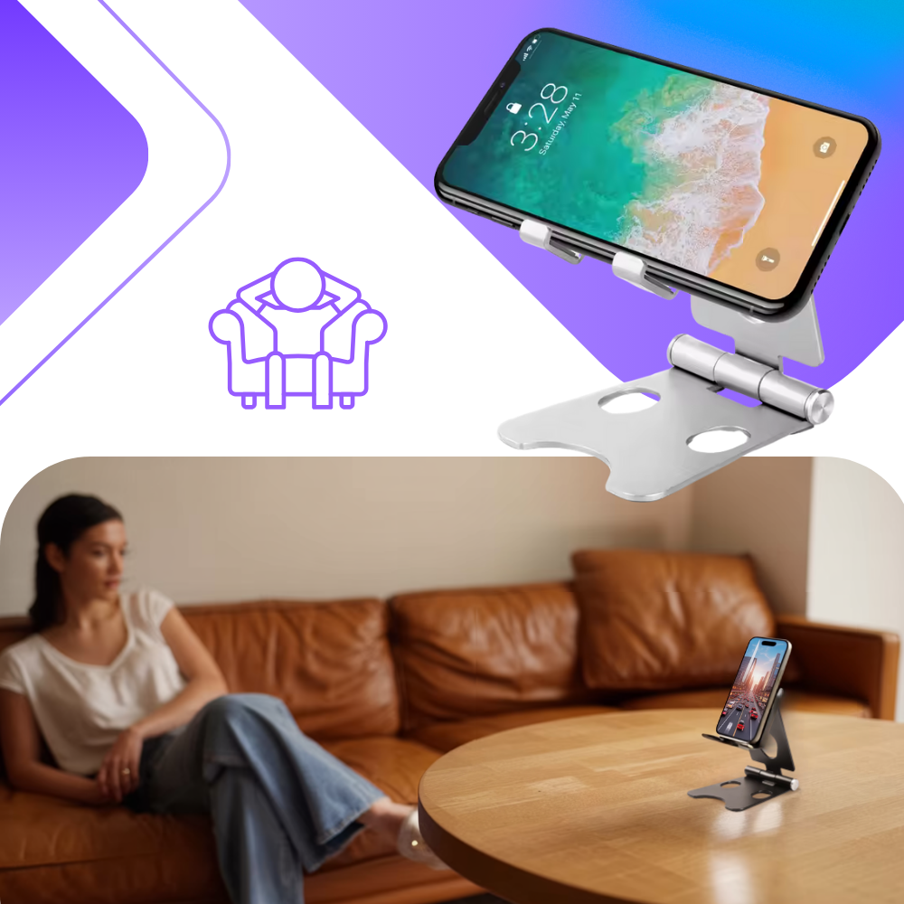 Rotatable and foldable phone stand