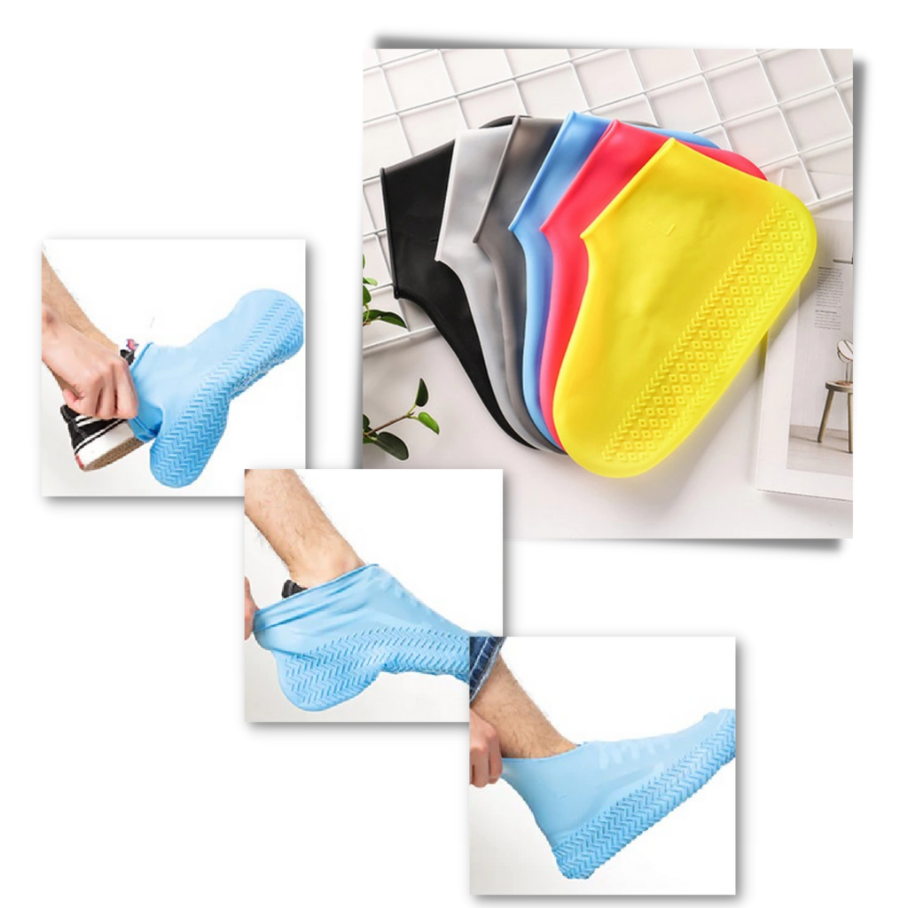 1 Paar Wasserfeste Silikon-Schuhüberzieher - Ozerty