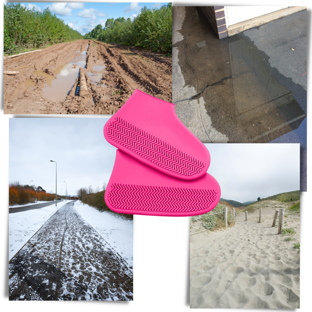 1 Paar Wasserfeste Silikon-Schuhüberzieher - Ozerty