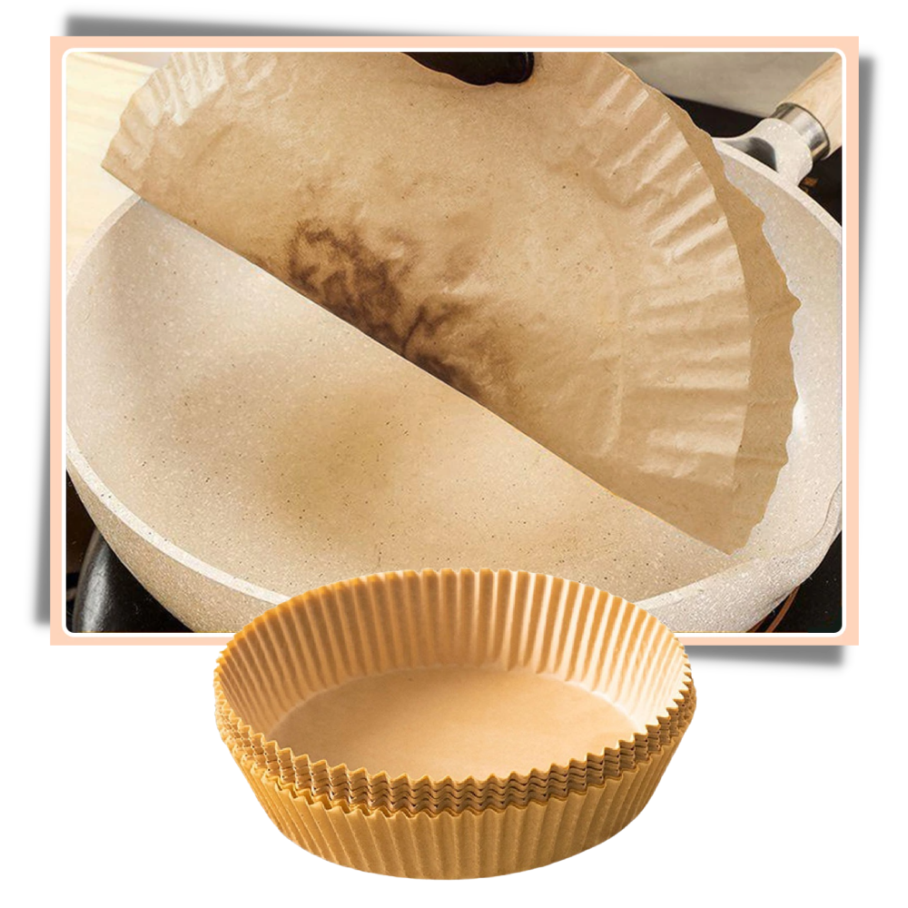 Packung Einweg-Papiereinlagen für Luftfritteusen - Ozerty