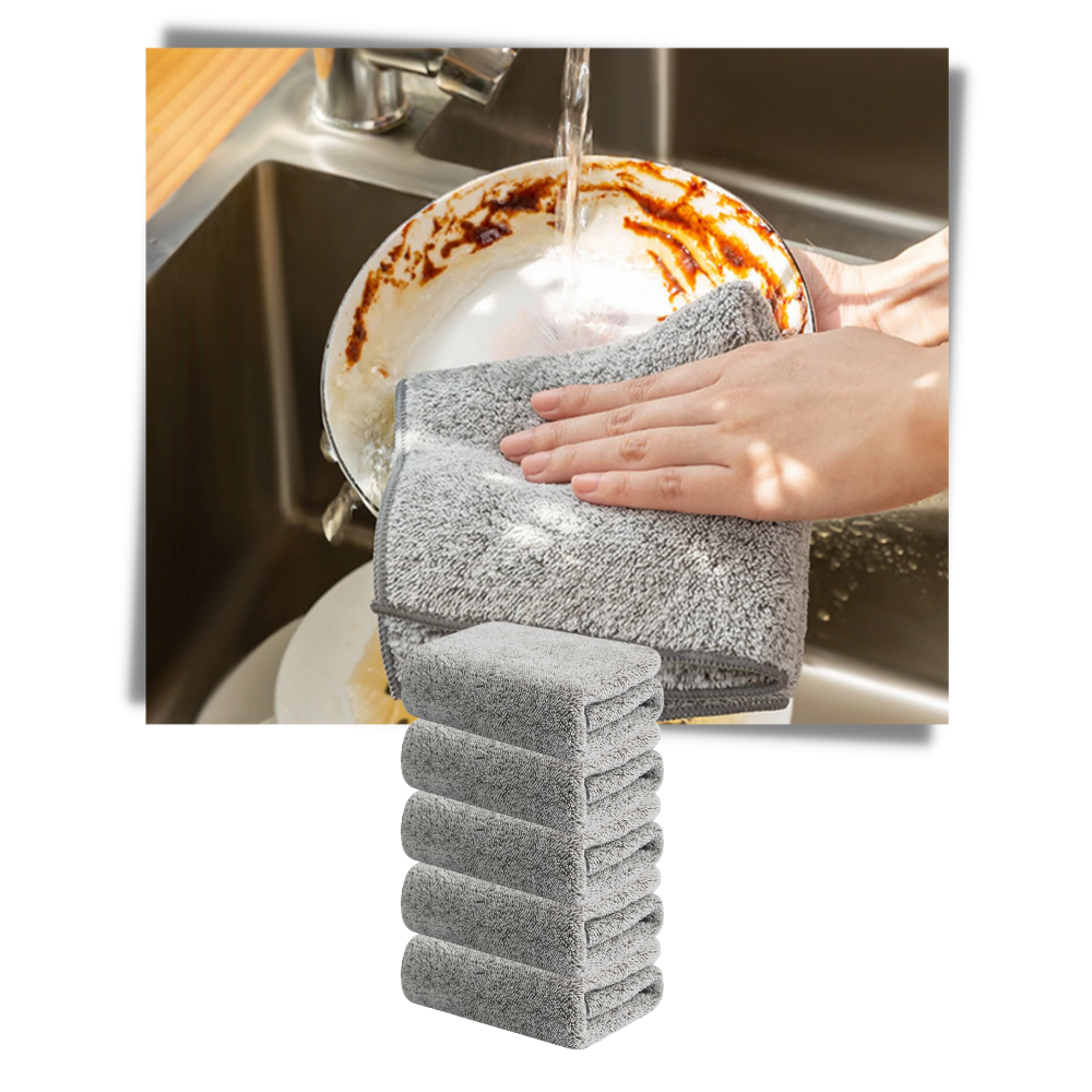 Saugfähiges Mikrofaser-Bambus-Geschirrtuch - Ozerty