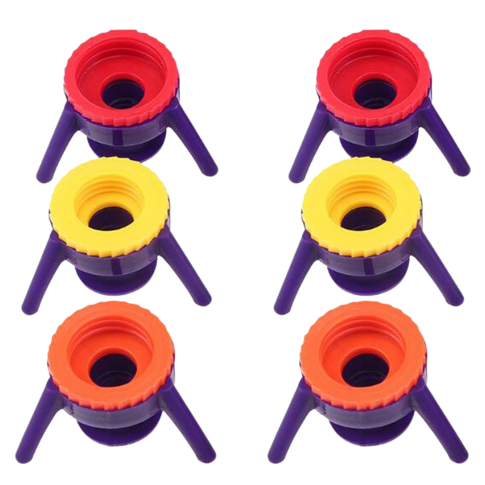 Packung mit 6 vielseitigen Flaschenständerkappen - Ozerty