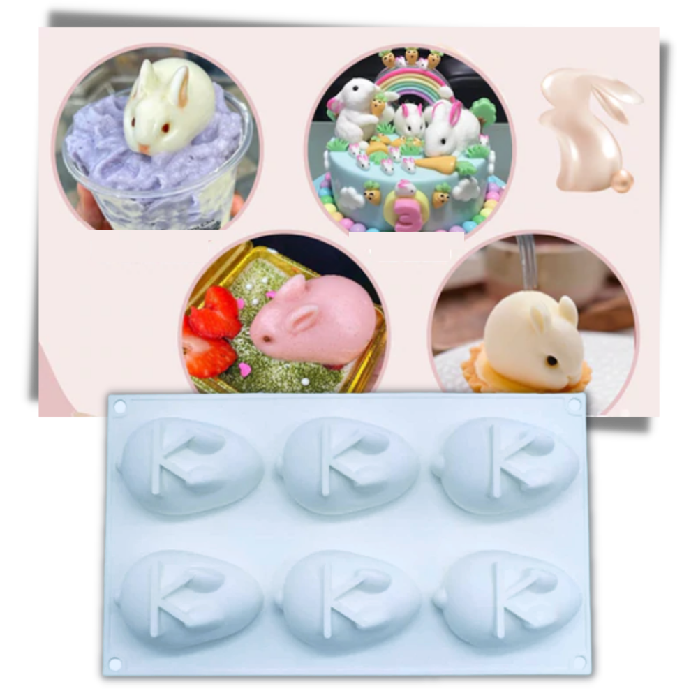 Mini-Häschen-Silikon-Kuchenform - Odeut