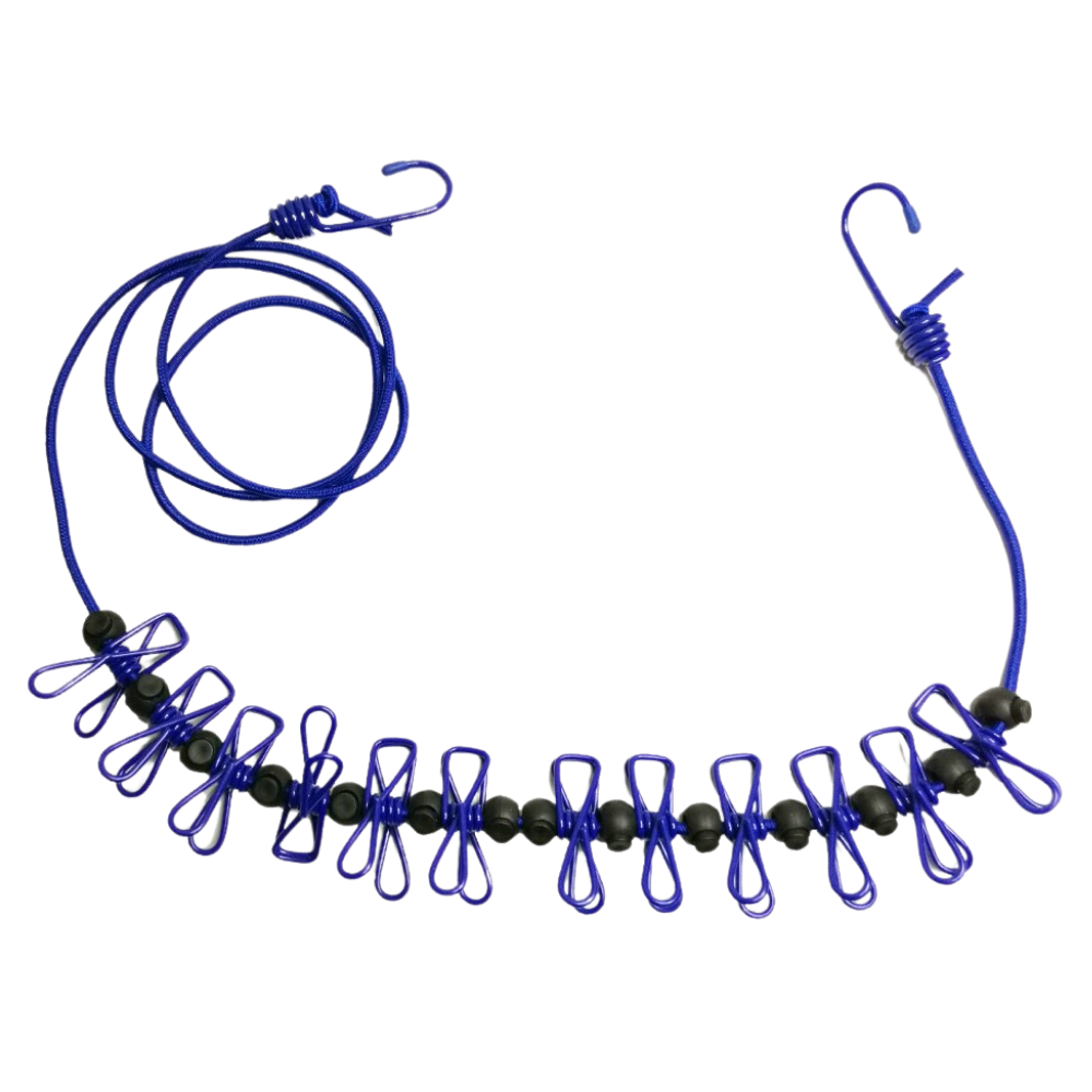 4m Wäscheleine für den Campingbereich mit Klammern