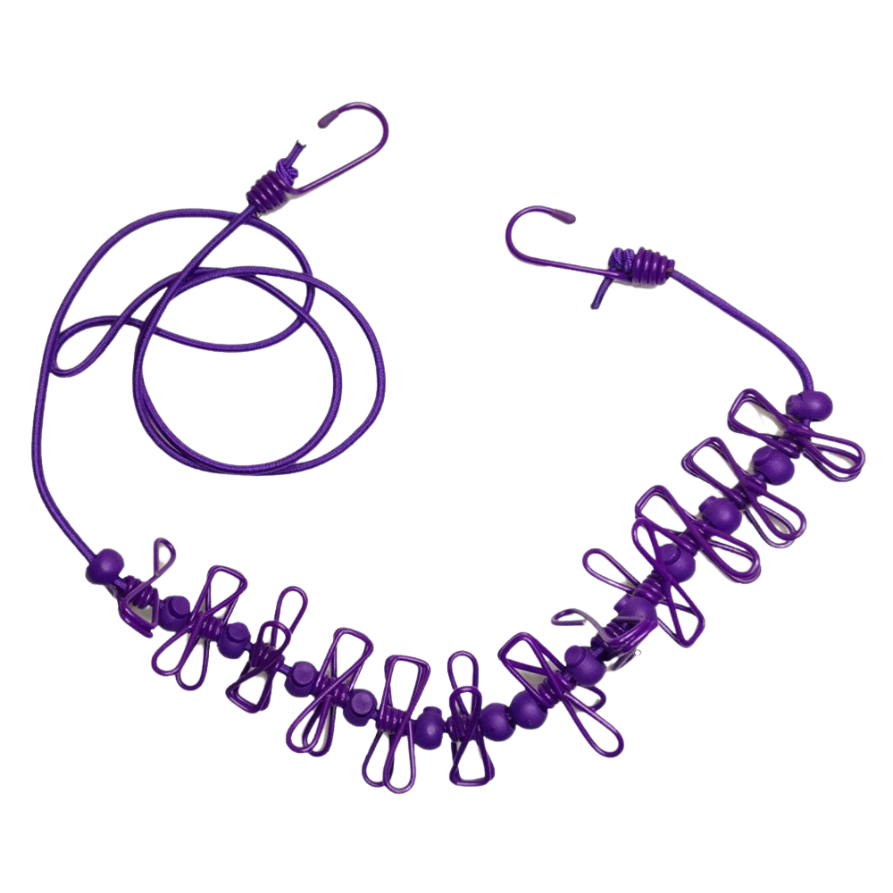 4m Wäscheleine für den Campingbereich mit Klammern