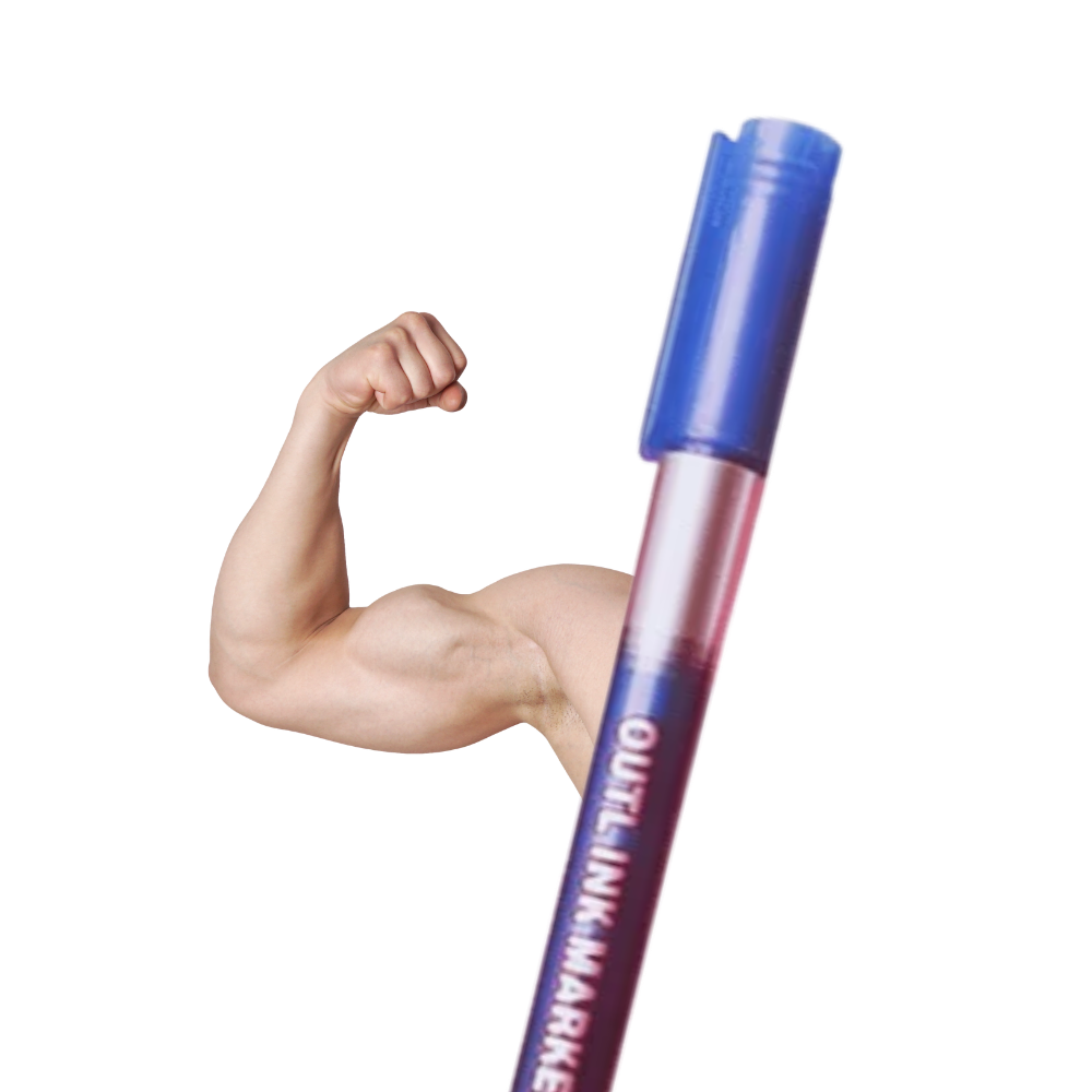 Set mit 8 Doppellinien-Markierstiften - Ozerty