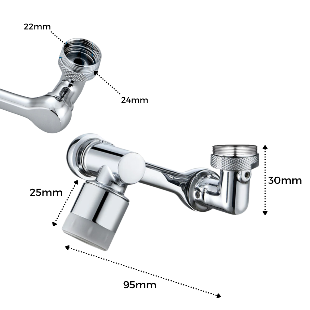 Spritzschutz für drehbare Wasserhahnverlängerung - Ozerty