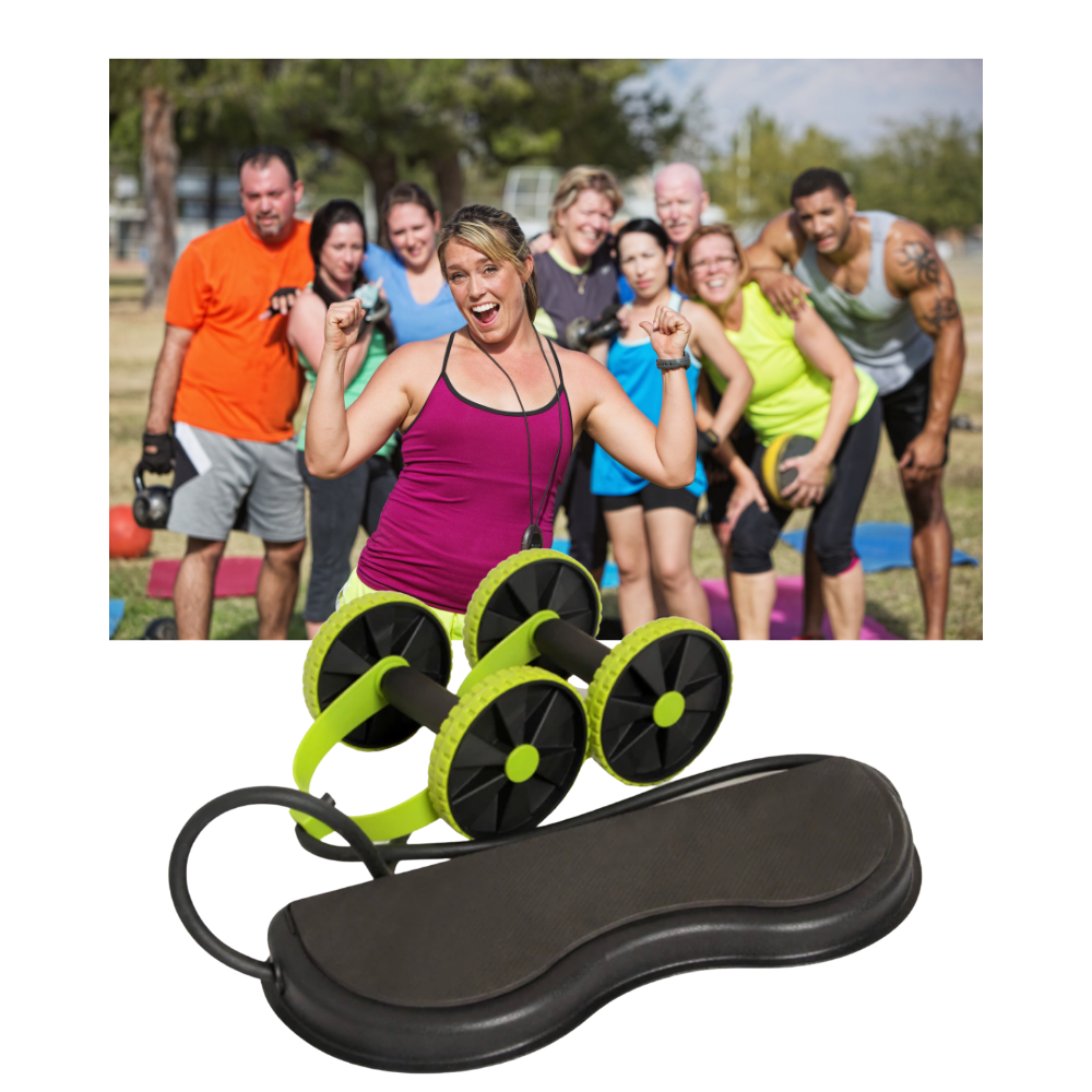 Bauchrollen mit Widerstandsbändern - Ozerty