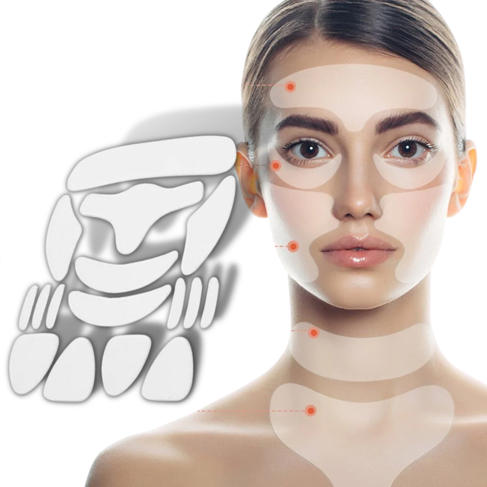 16 Stück Anti-Falten-Silikon-Gesichtspflaster - Ozerty