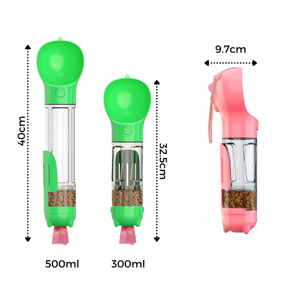 Tragbare Futter- und Wasserflasche für Haustiere - Ozerty