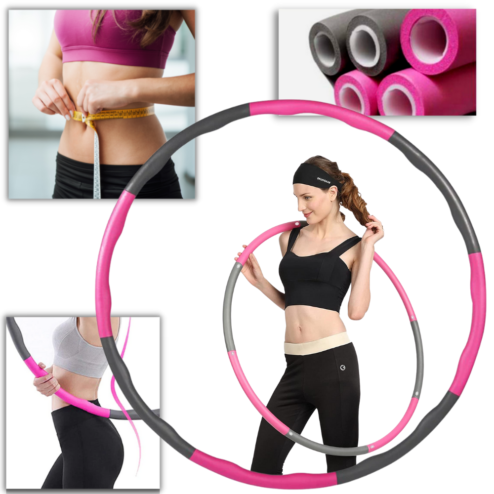 Padded fitness hula hoop adjustable