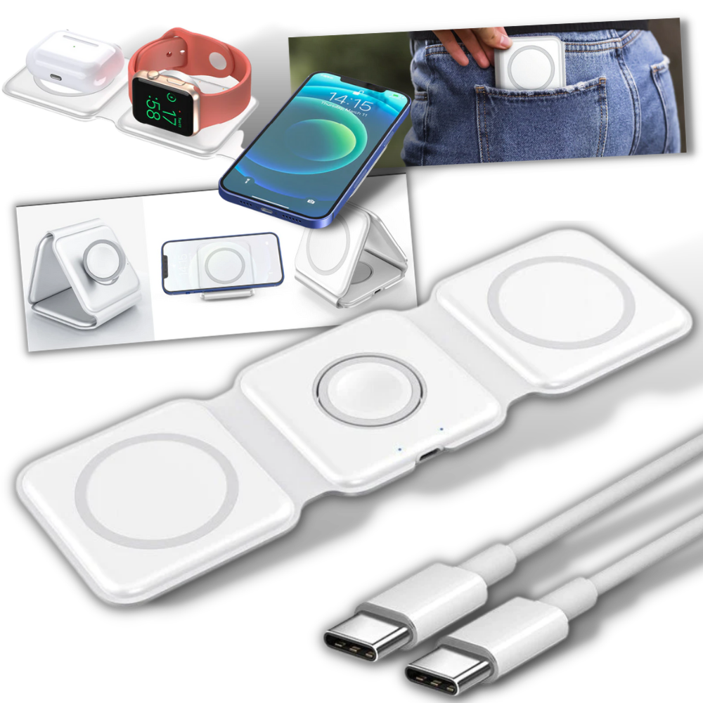 Zusammenklappbare kabellose Ladestation - Ozerty