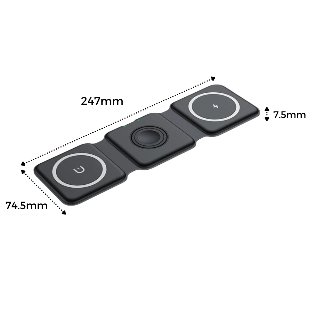 Zusammenklappbare kabellose Ladestation - Ozerty