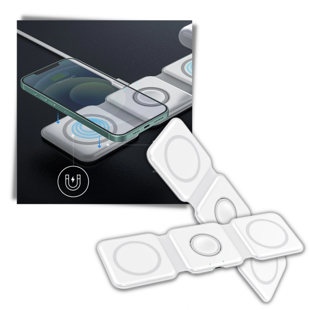 Zusammenklappbare kabellose Ladestation - Ozerty