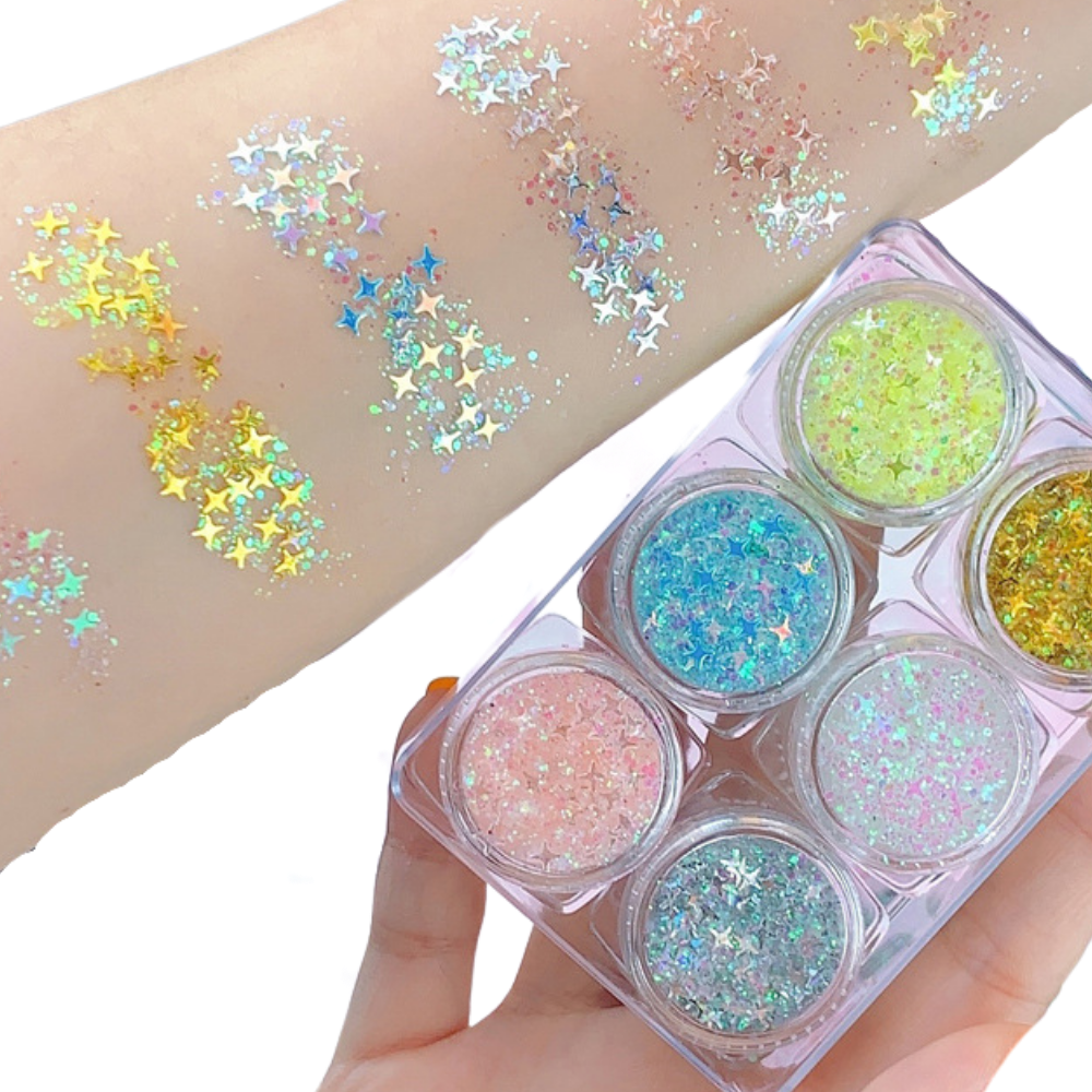 Glitter set for face and body