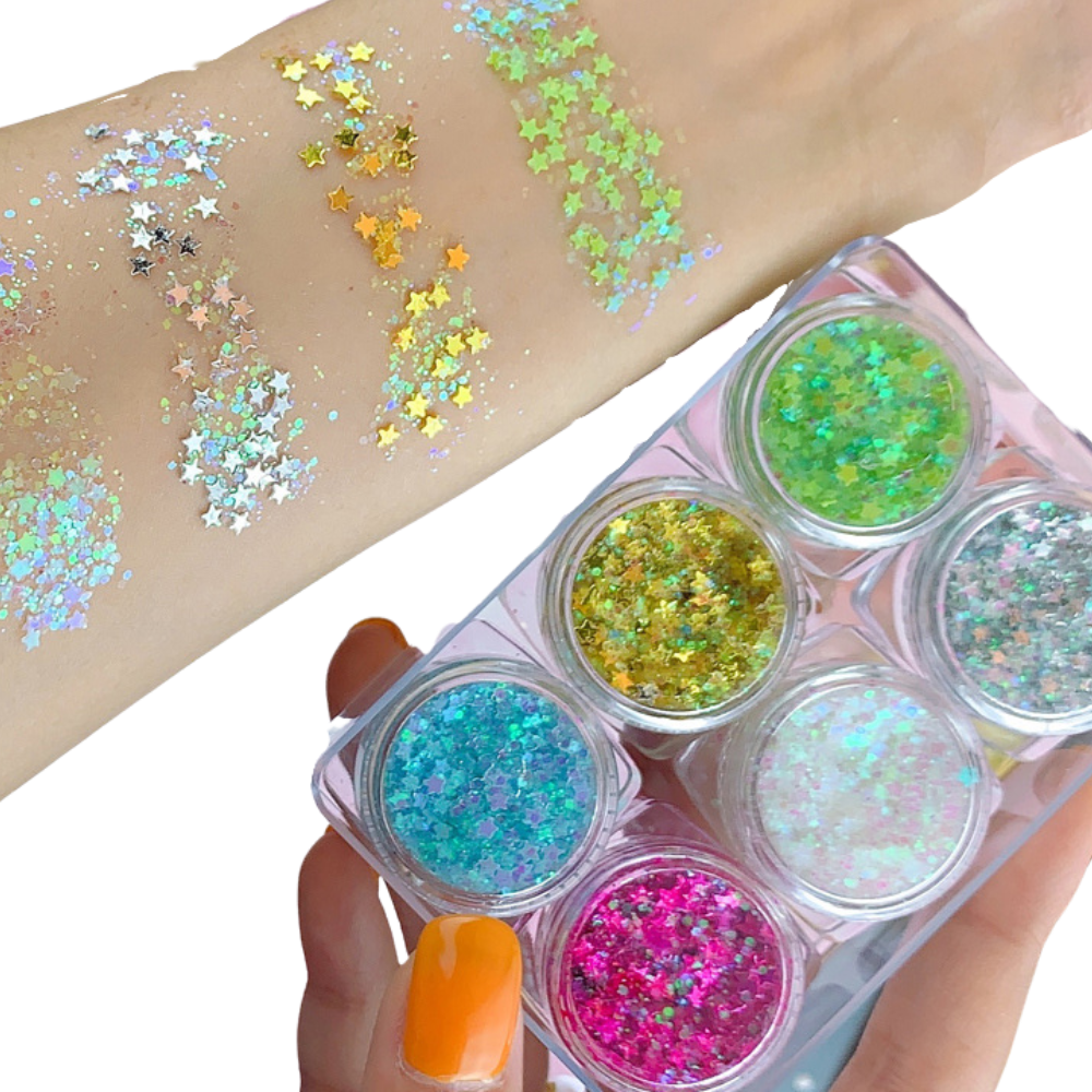Glitter set for face and body