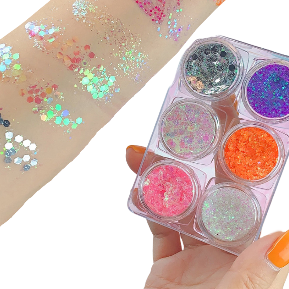 Glitter set for face and body