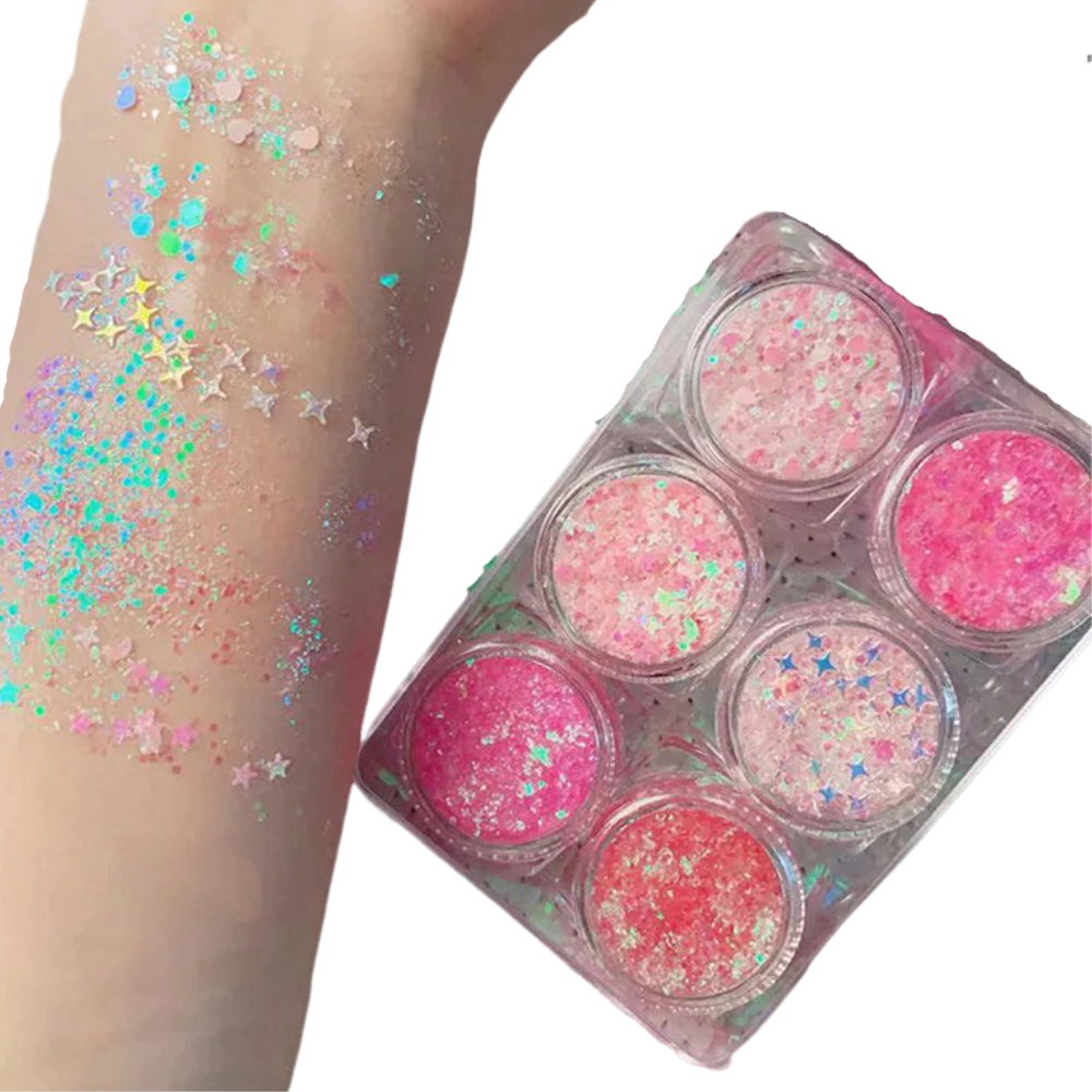 Glitter set for face and body
