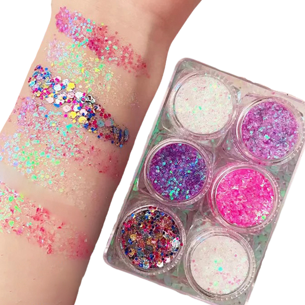 Glitter set for face and body