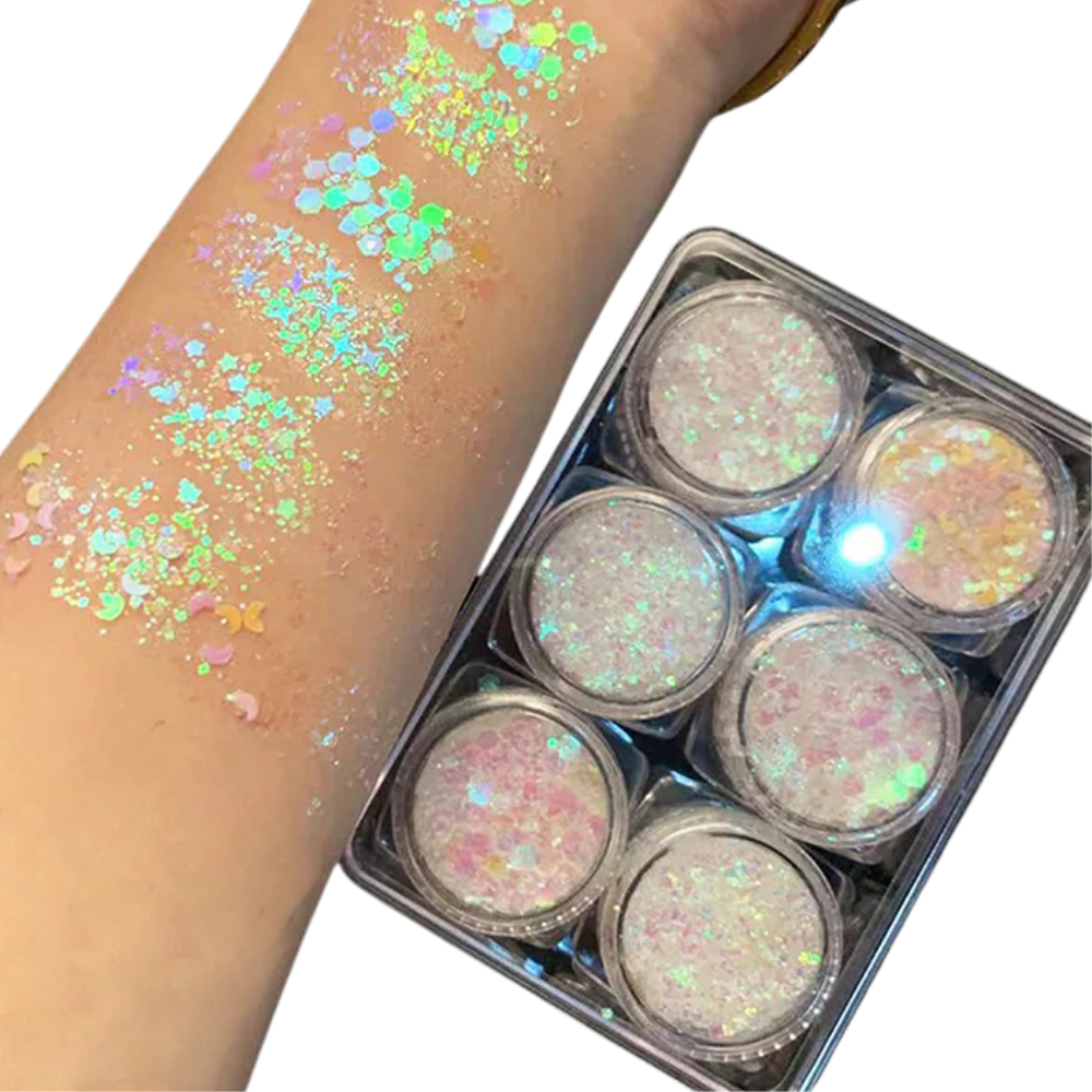 Glitter set for face and body