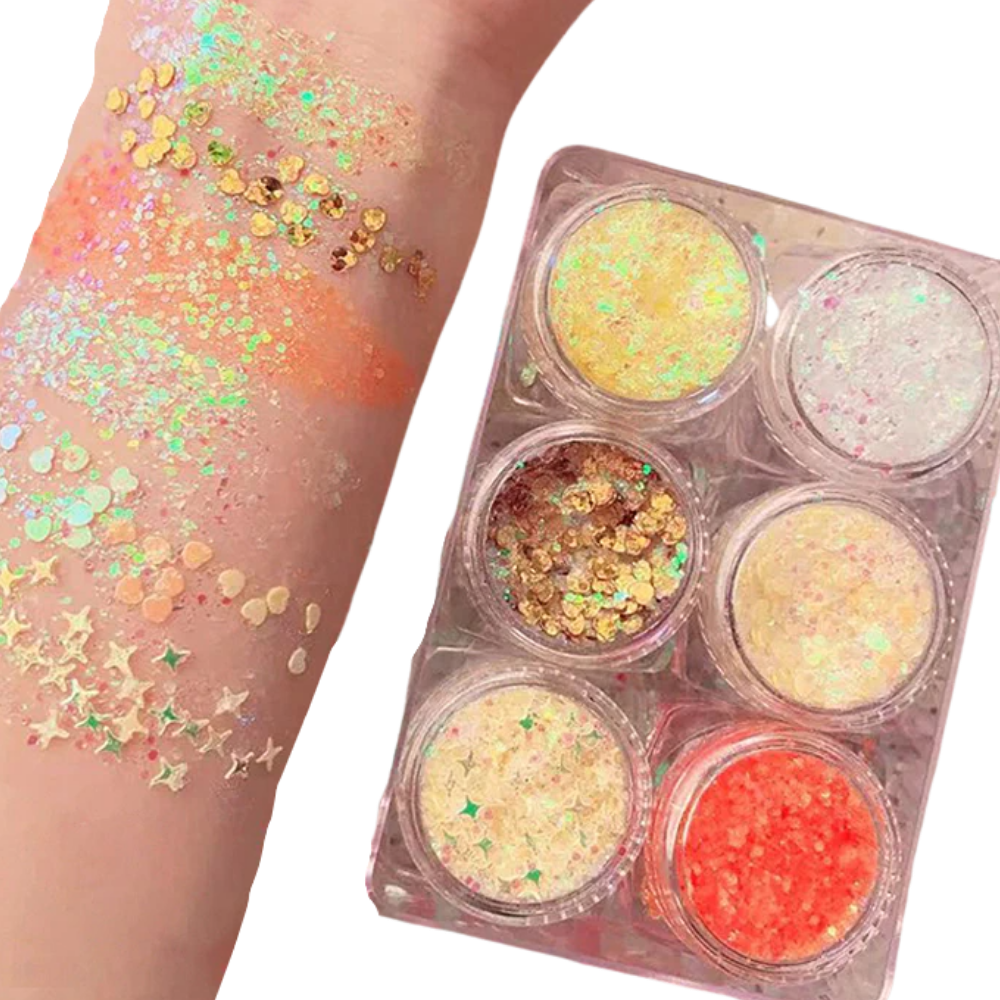 Glitter set for face and body