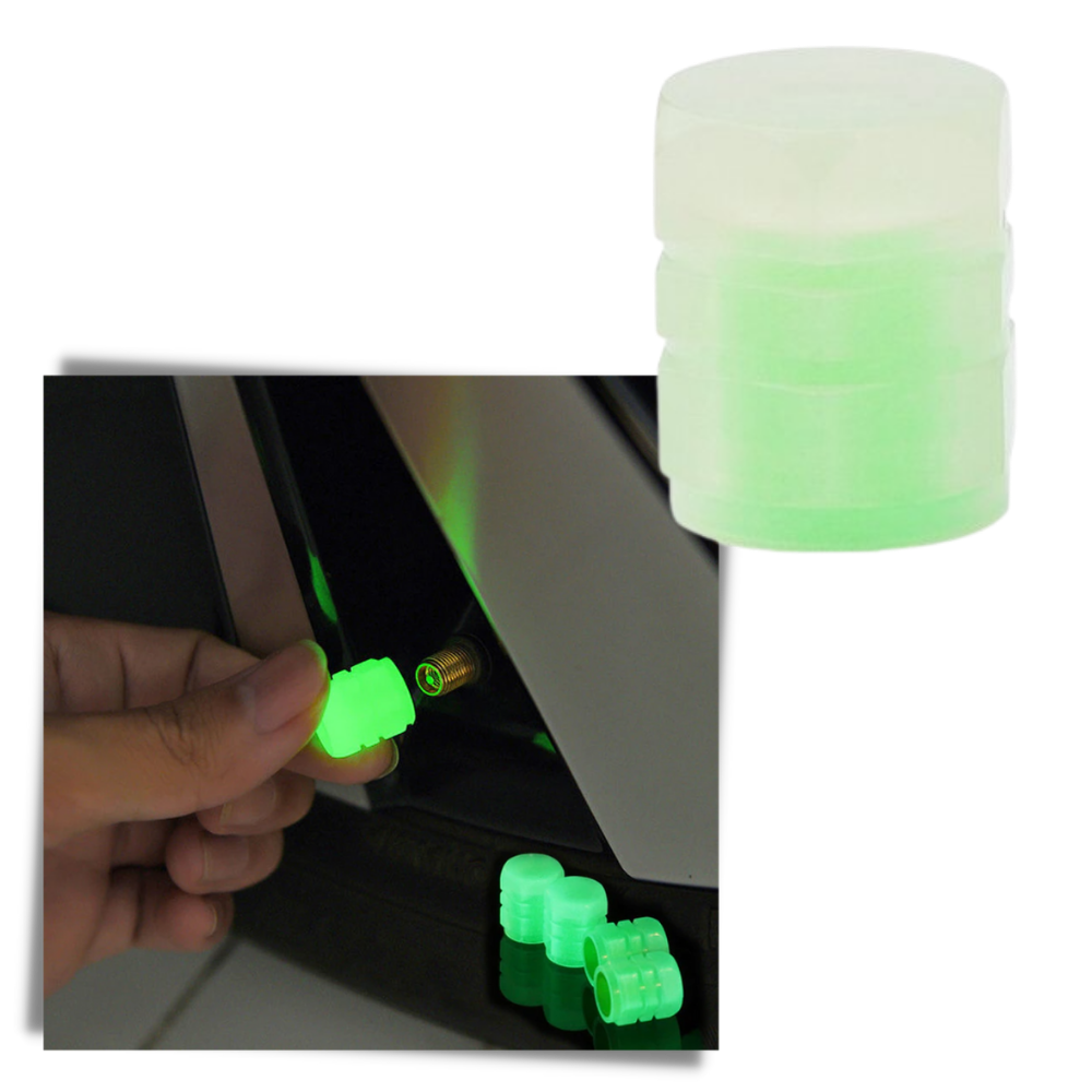 4 Stück leuchtende Ventilkappen für Autos - Ozerty