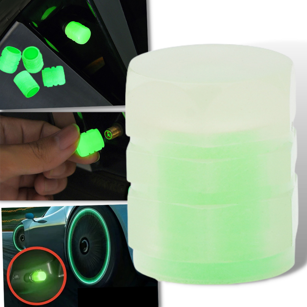 4 Stück leuchtende Ventilkappen für Autos - Ozerty