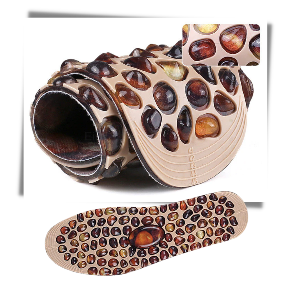 Massierende Einlegesohle mit Pflastersteindesign - Ozerty