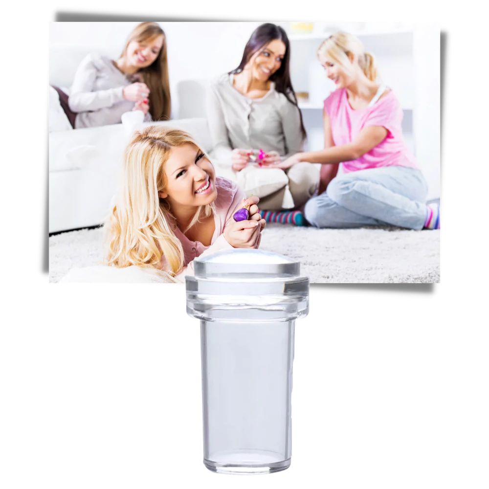 Silikon-Nagelkunst-Stempel-Set mit Abstreifer - Ozerty