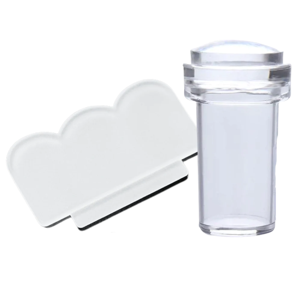 Silikon-Nagelkunst-Stempel-Set mit Abstreifer - Ozerty