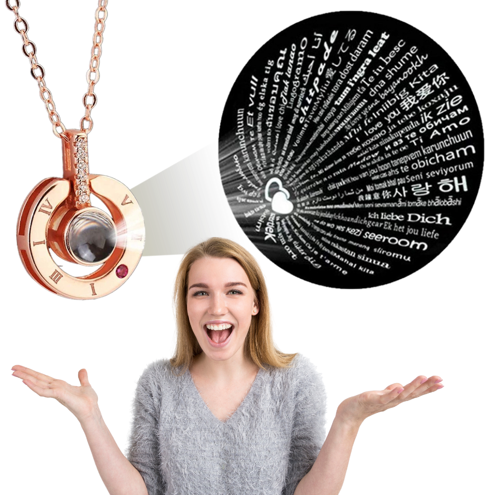 Ich liebe dich'' Halskette in 100 Sprachen - Odeut