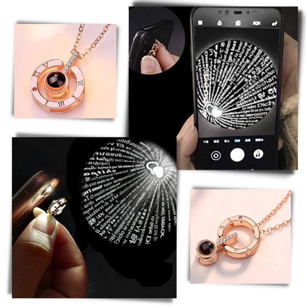 Ich liebe dich'' Halskette in 100 Sprachen - Odeut