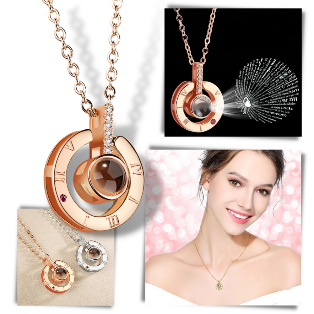 Ich liebe dich'' Halskette in 100 Sprachen - Odeut