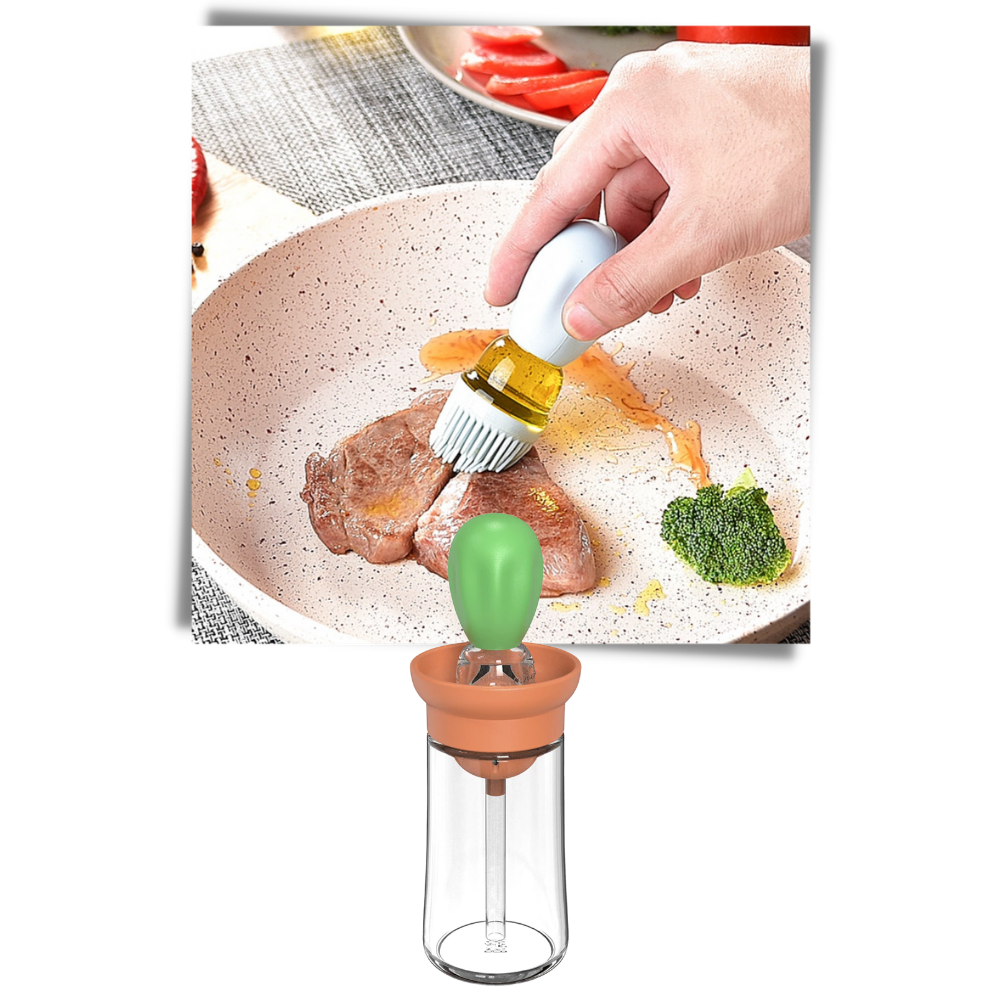 Öl-Glasflasche mit Pinsel - Odeut