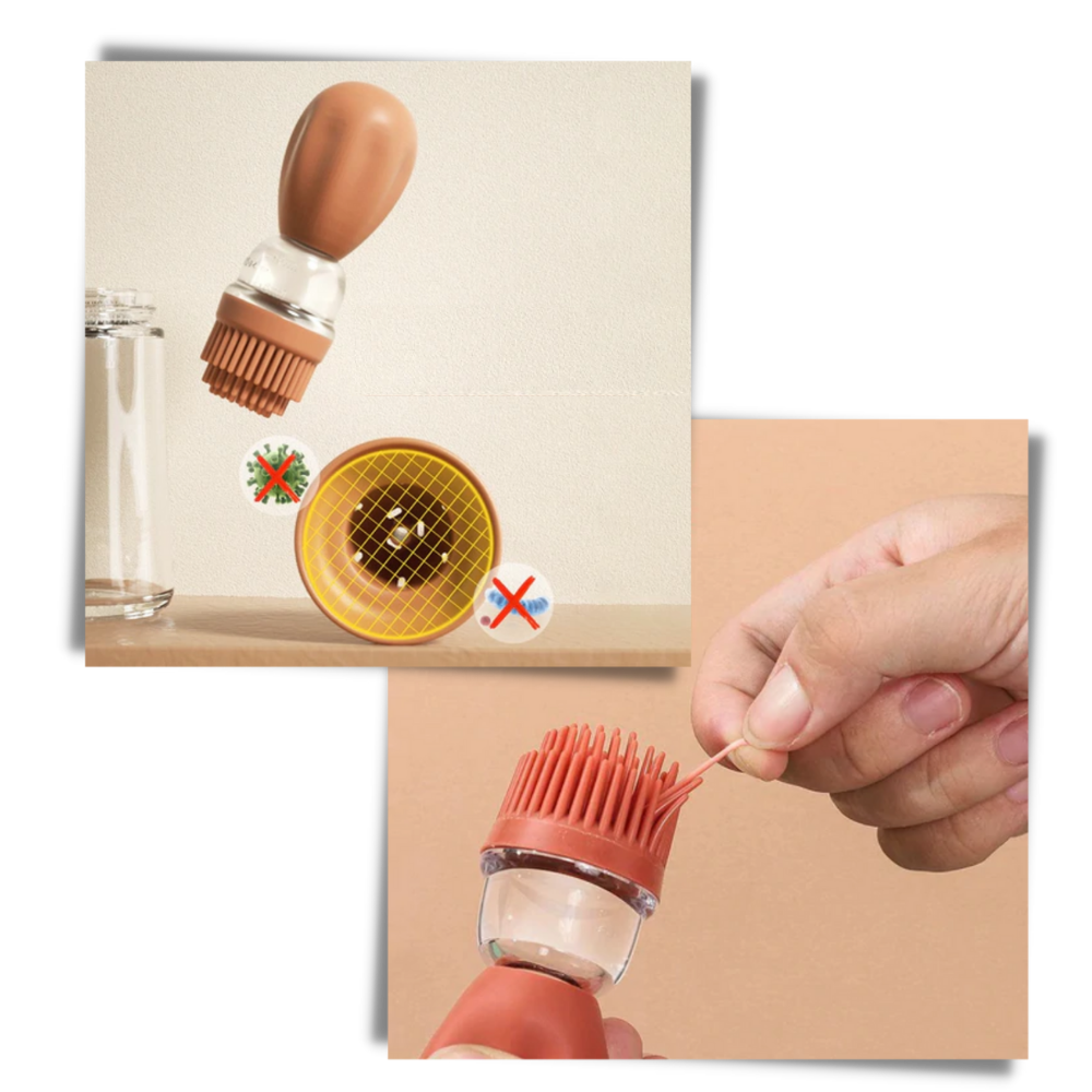 Öl-Glasflasche mit Pinsel - Odeut