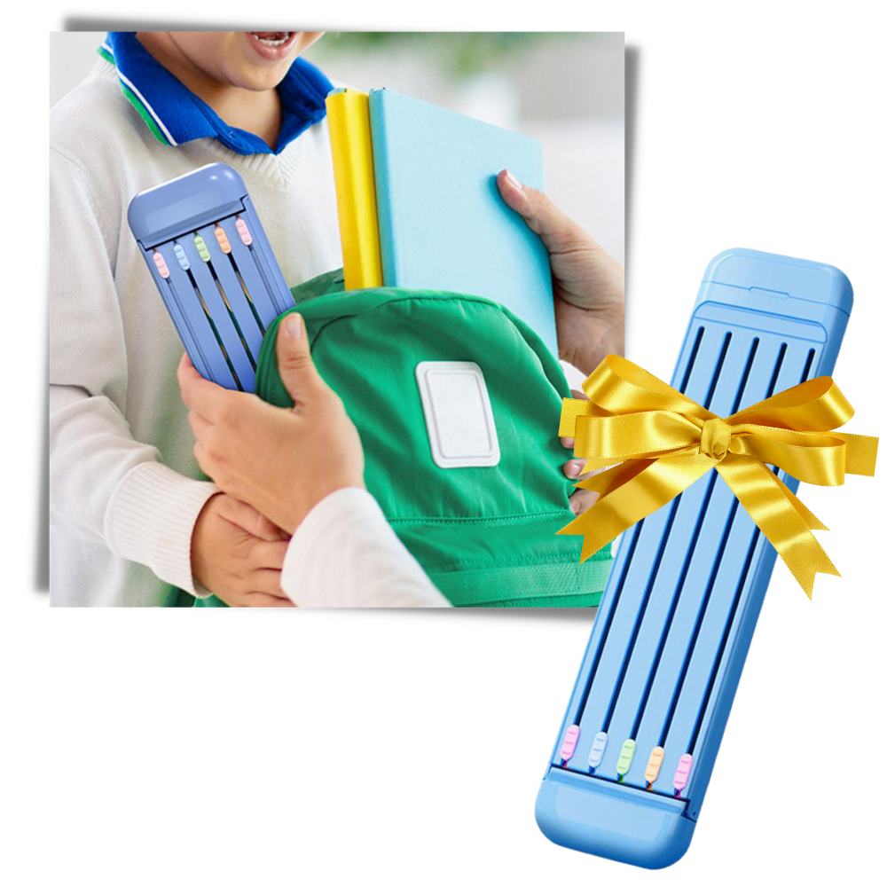 Hartschalenetui mit Bleistiften und Lineal - Ozerty