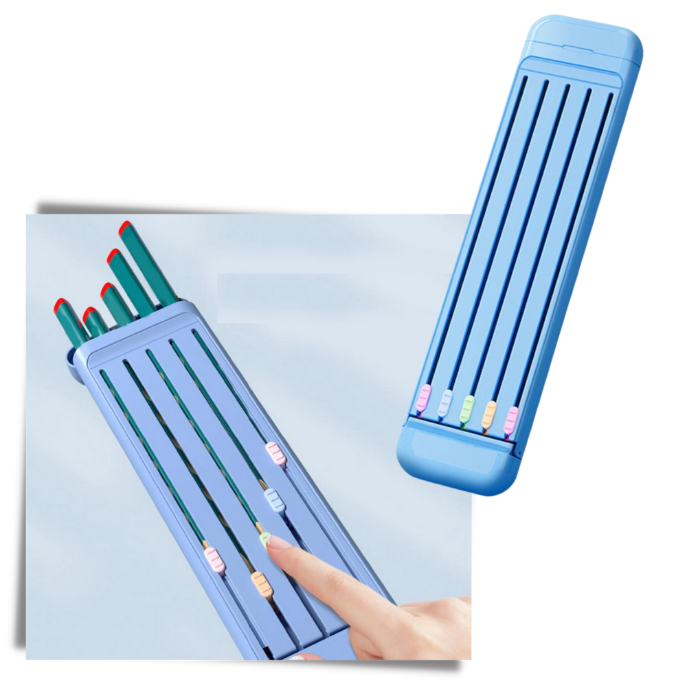 Hartschalenetui mit Bleistiften und Lineal - Ozerty