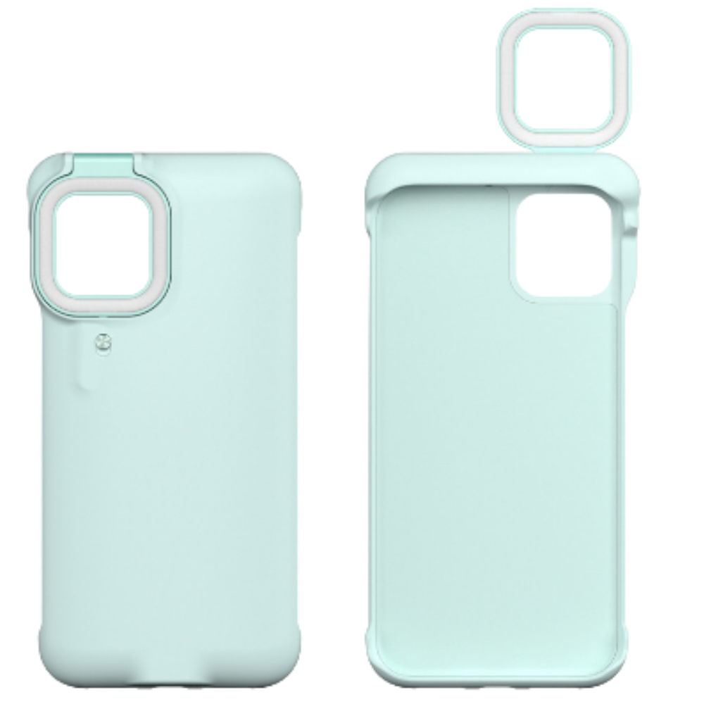 Phone case with LED ring light