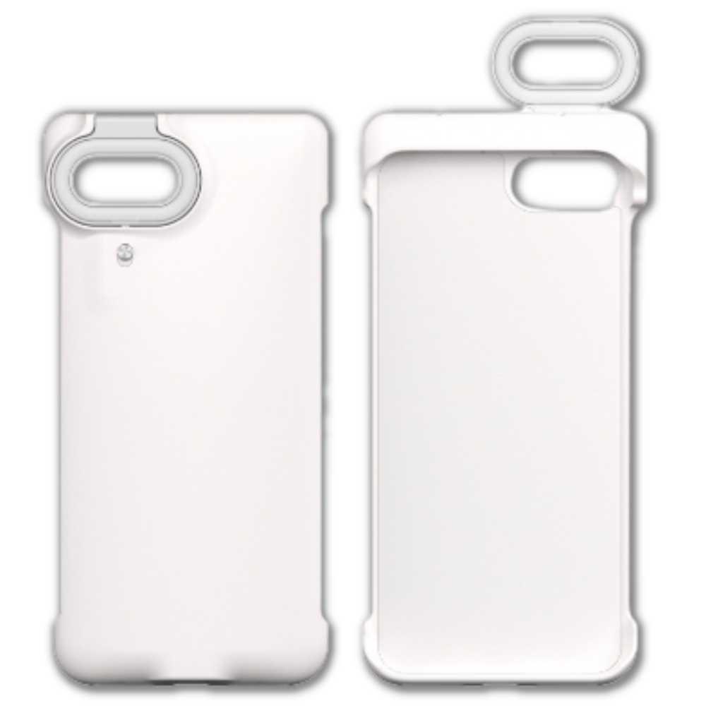 Phone case with LED ring light