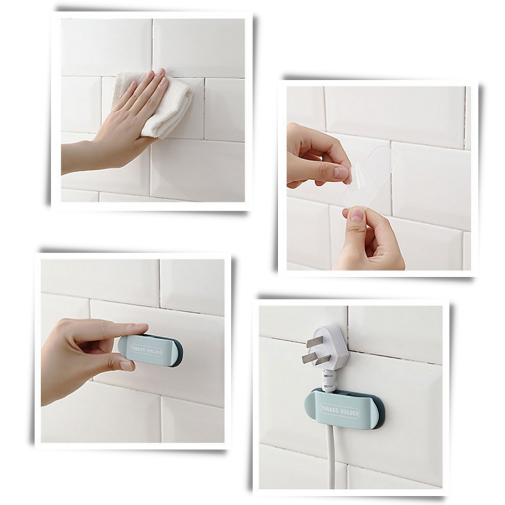 4er-Pack selbstklebende Kabelklemmschellen - Ozerty