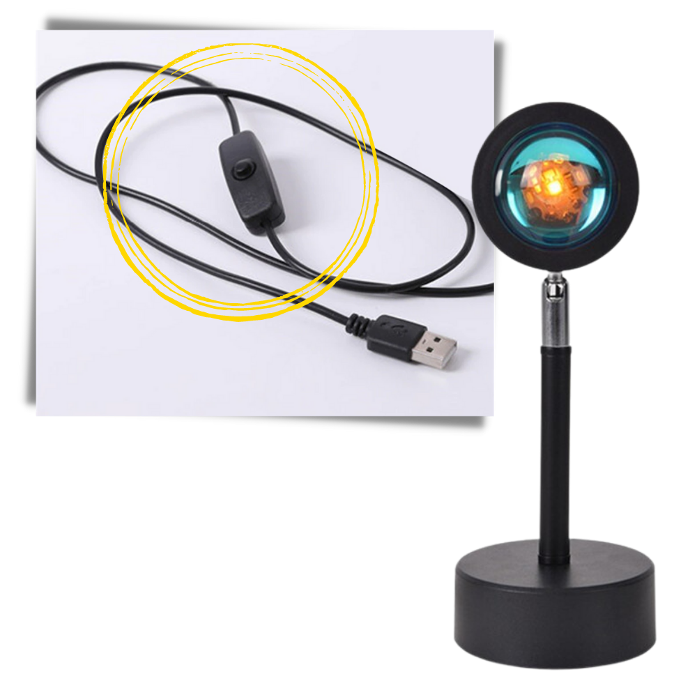 Farbiger Lichtprojektor LED-Schreibtischlampe - Odeut