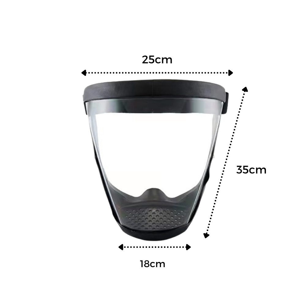 Durchsichtiger Schutzschild für das ganze Gesicht - Odeut