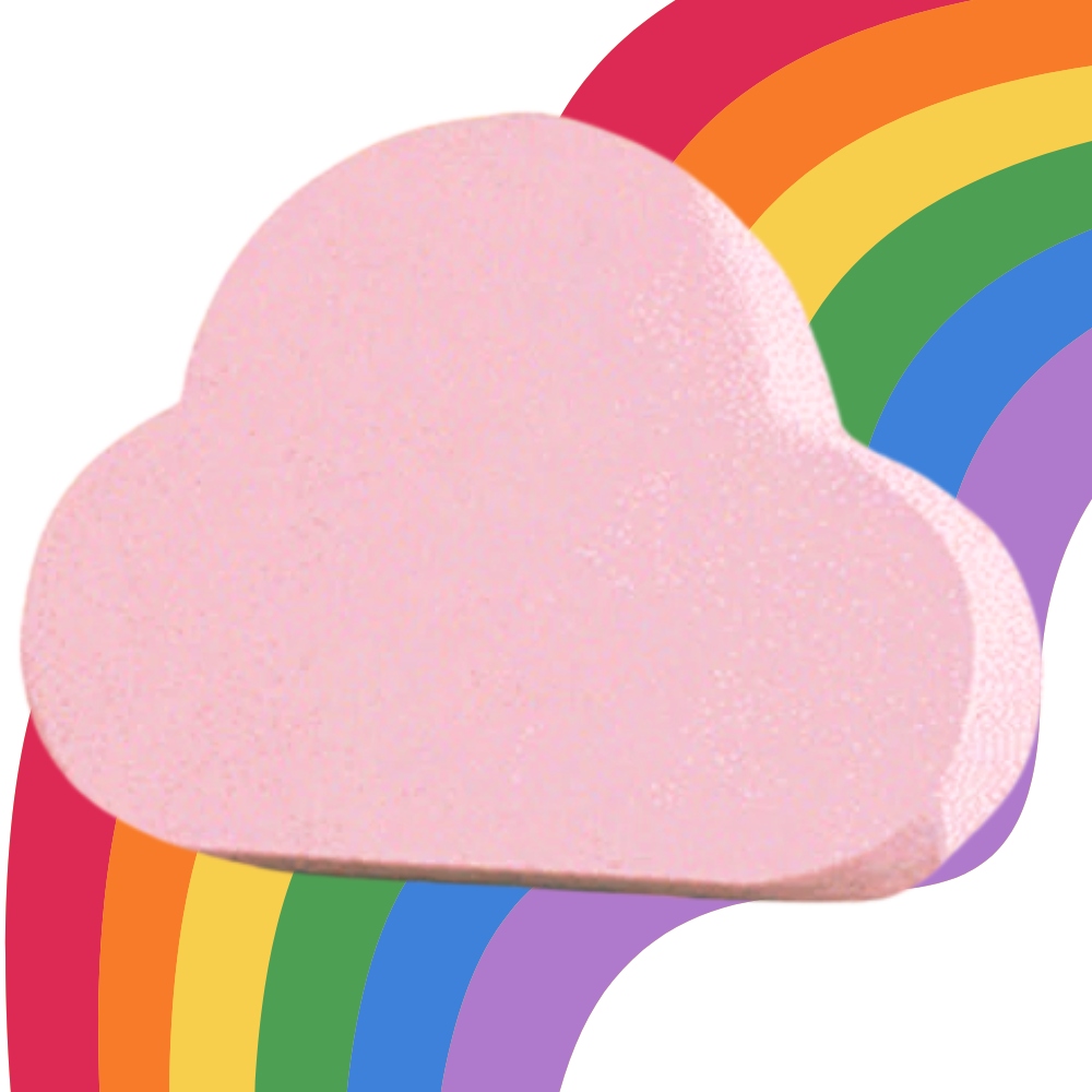 Colorful sea salt bath bomb