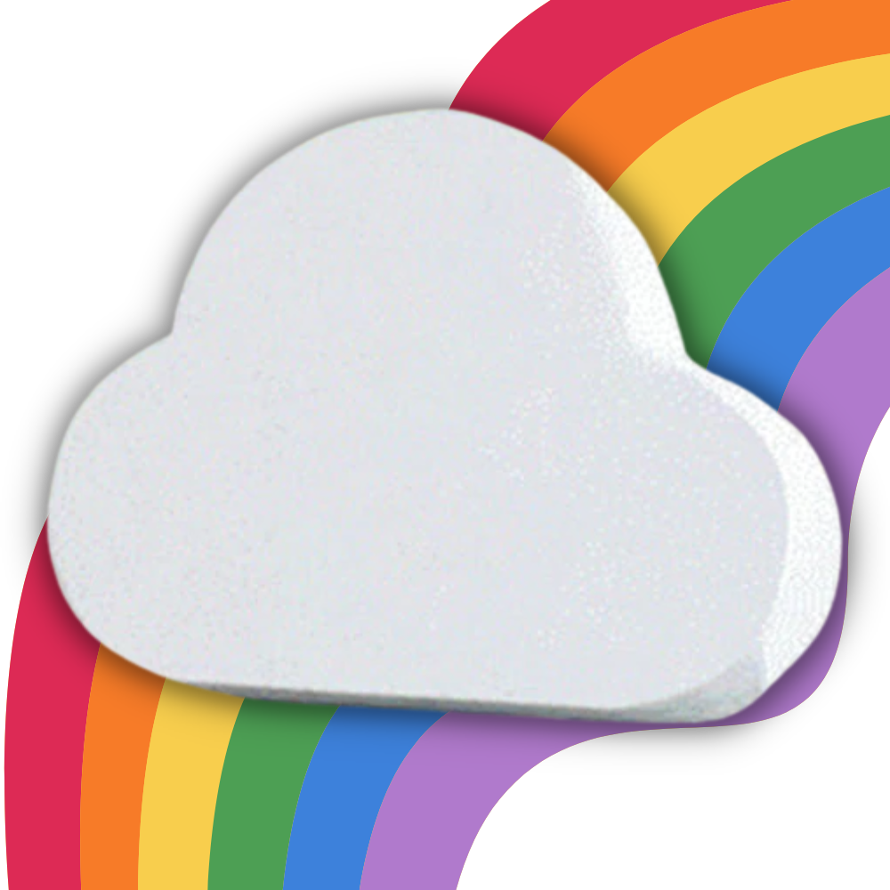 Colorful sea salt bath bomb