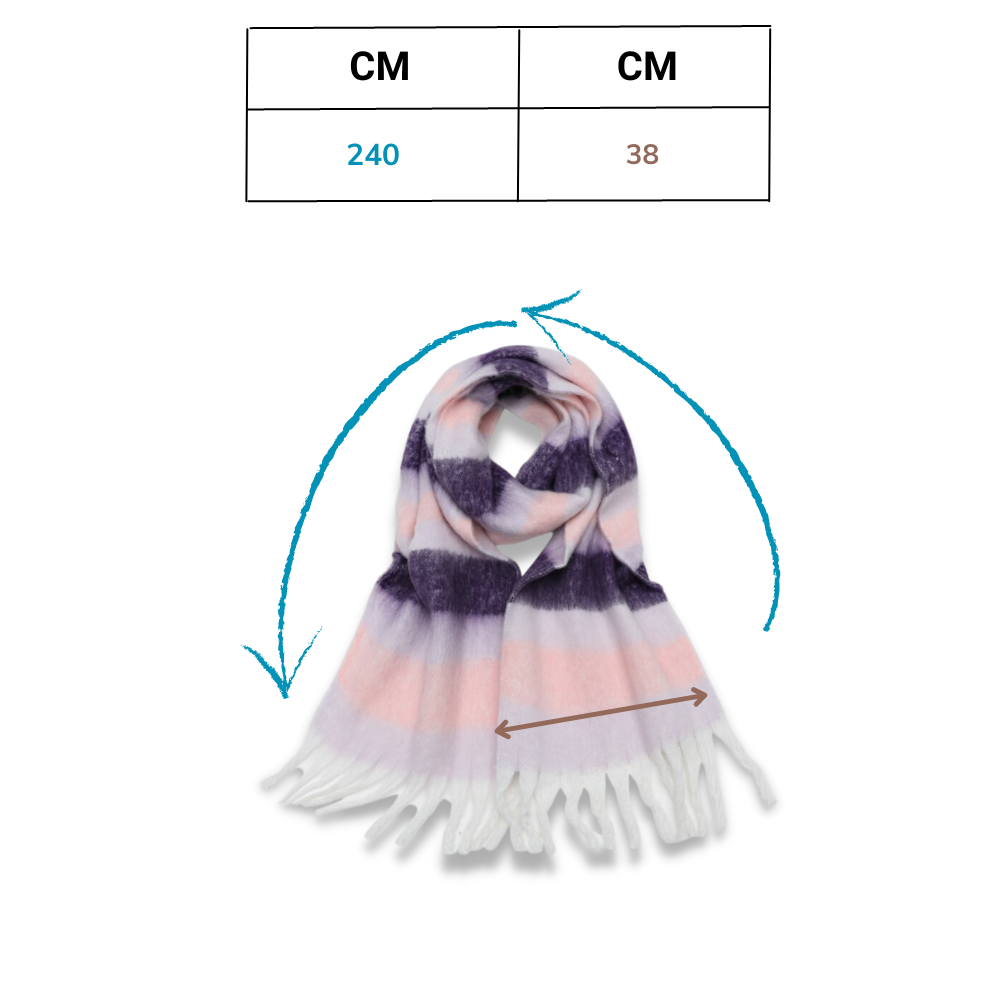 Karierter Winterschal für Frauen - Ozerty