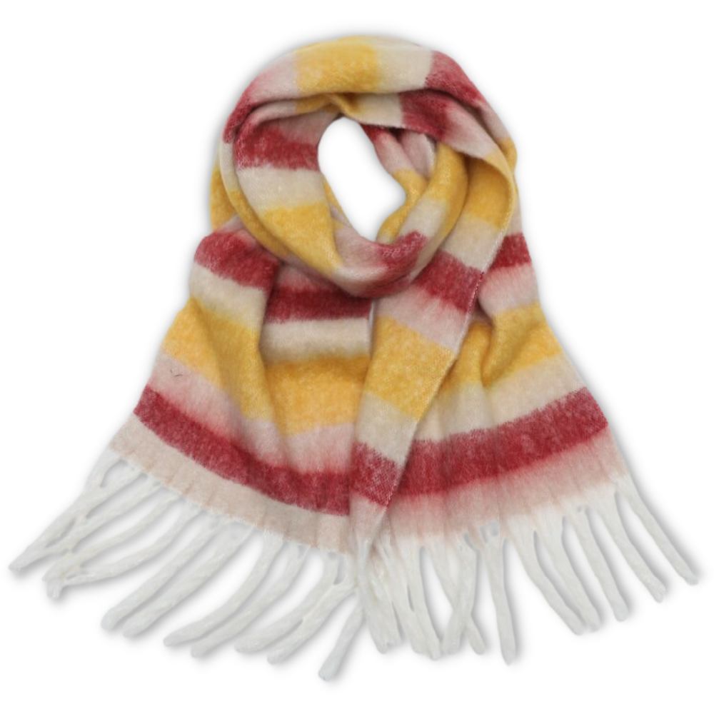 Checked winter scarf for women