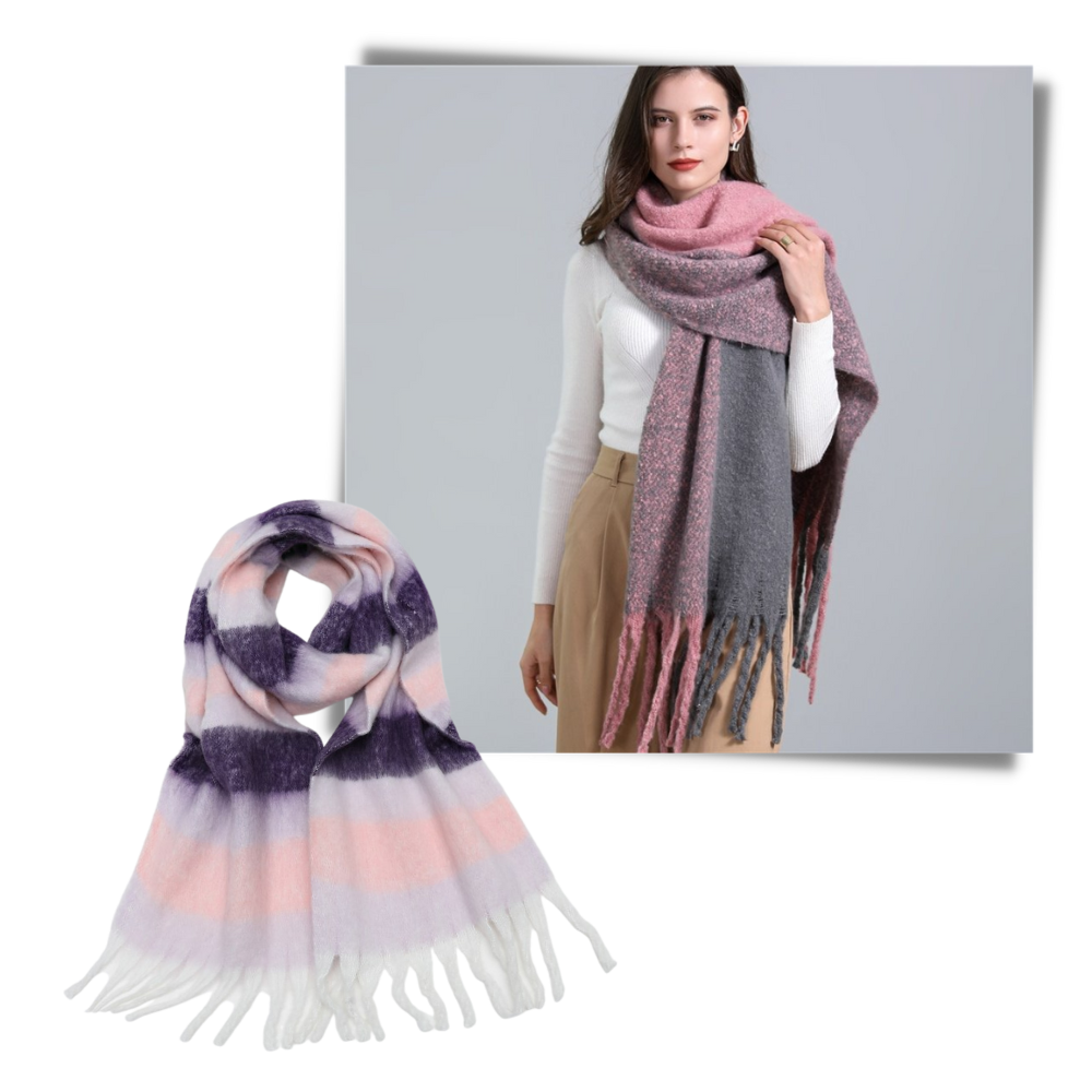 Karierter Winterschal für Frauen - Ozerty