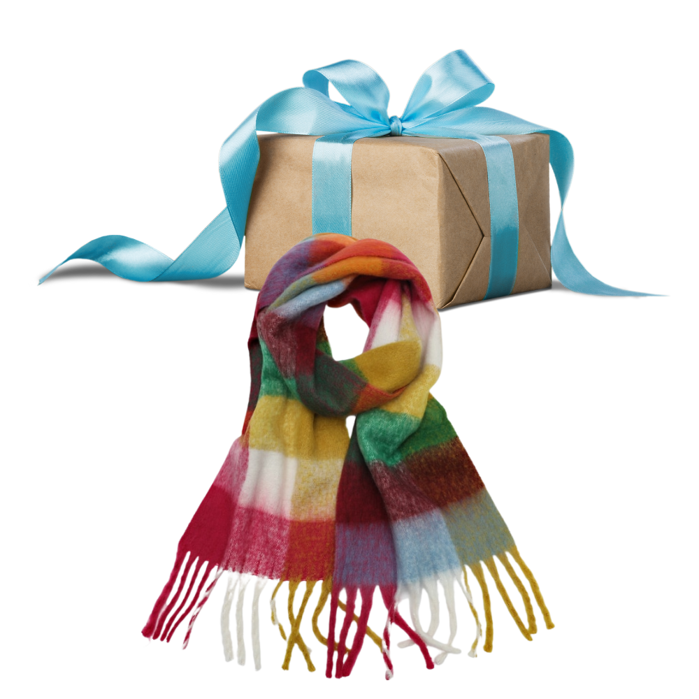 Karierter Winterschal für Frauen - Ozerty