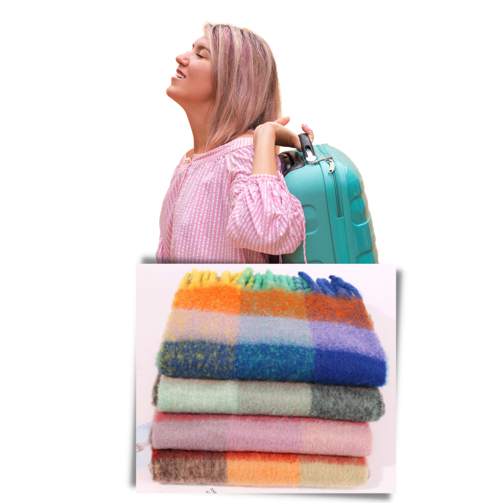 Karierter Winterschal für Frauen - Ozerty