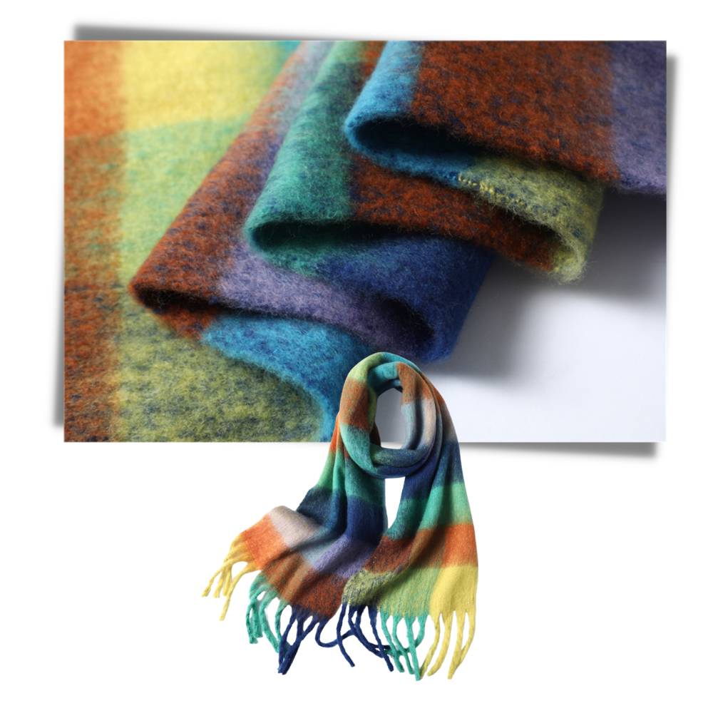 Karierter Winterschal für Frauen - Ozerty